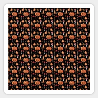 Cute Rustic and Cozy Halloween Pattern Sticker